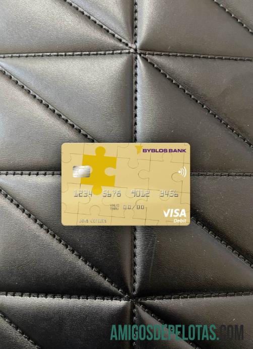 Cartão de débito Visa do Líbano Byblos Bank Photolook Front amostra